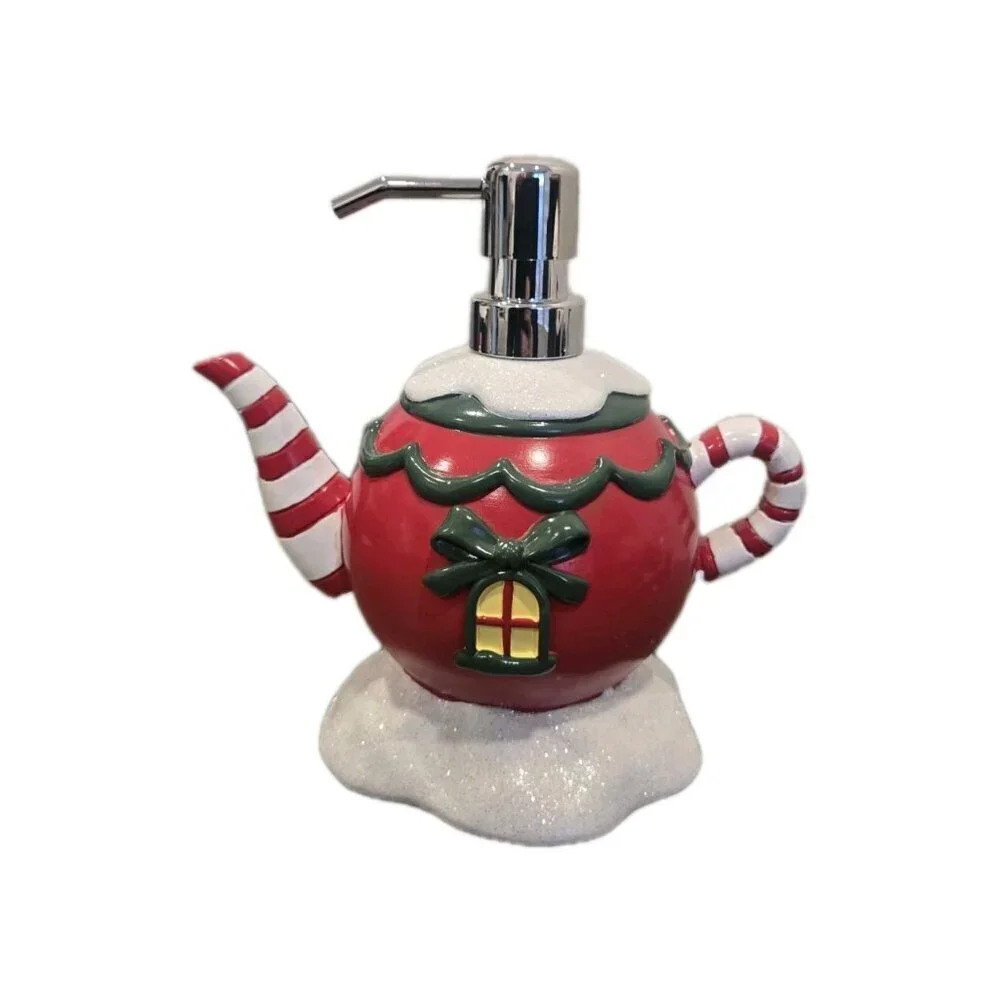 New Christmas Funny North Pole Teapot House Soap Dispenser Decoration